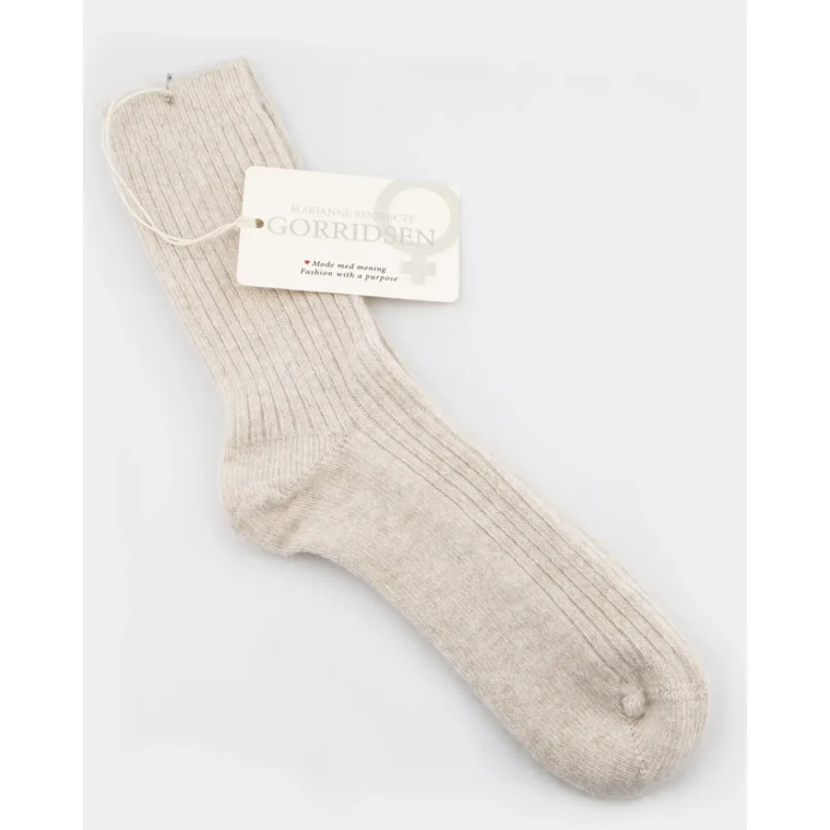 Gorridsen - Magnolia rib socks - ecru