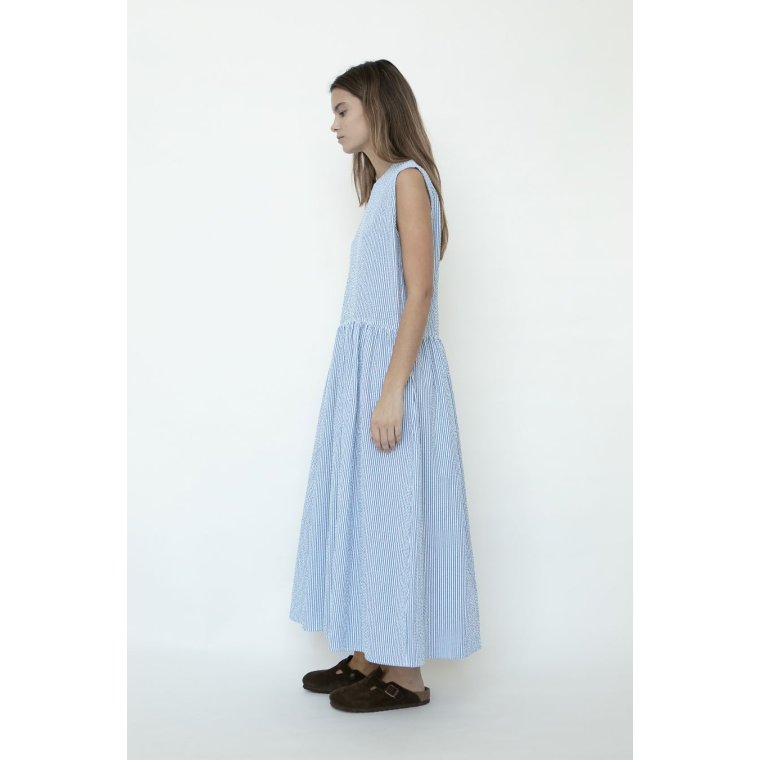 Studio Feder - NOELLE DRESS - SEERSUCKER - FJORD