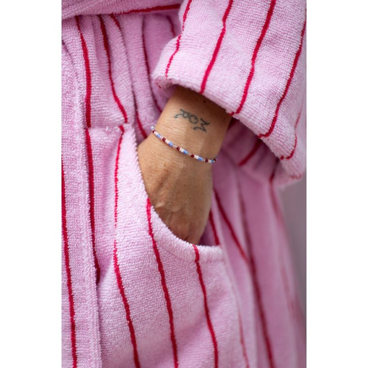 Bongusta - Naram bathrobe - Baby pink & Ski patrol