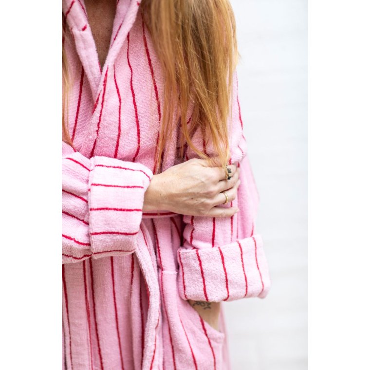 Bongusta - Naram bathrobe - Baby pink & Ski patrol