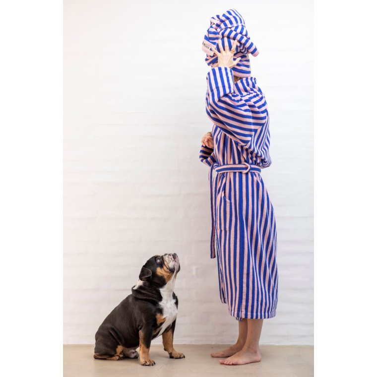 BONGUSTA - NARAM BATHROBE - dazzling blue & rose