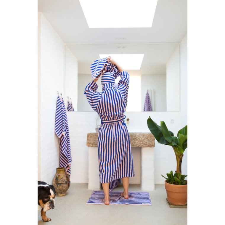BONGUSTA - NARAM BATHROBE - dazzling blue & rose