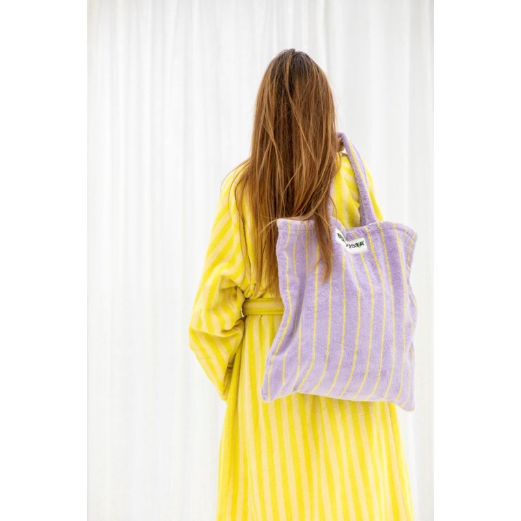 Bongusta - Naram Totebag	 - lilac & neon yellow