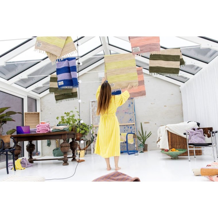 BONGUSTA - NARAM BATHROBE - Pristine & Neon yellow