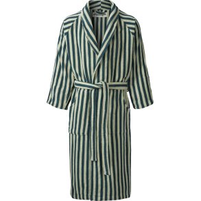 BONGUSTA - NARAM BATHROBE - sea foam & deep teal