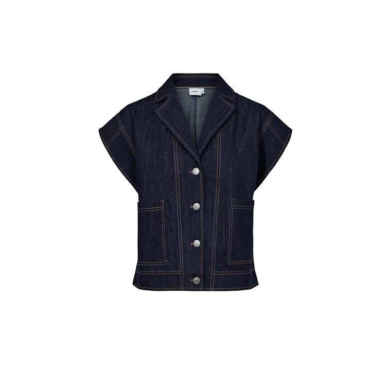 NMPH - NUCHIKU WAISTCOAT - Dark Blue Denim