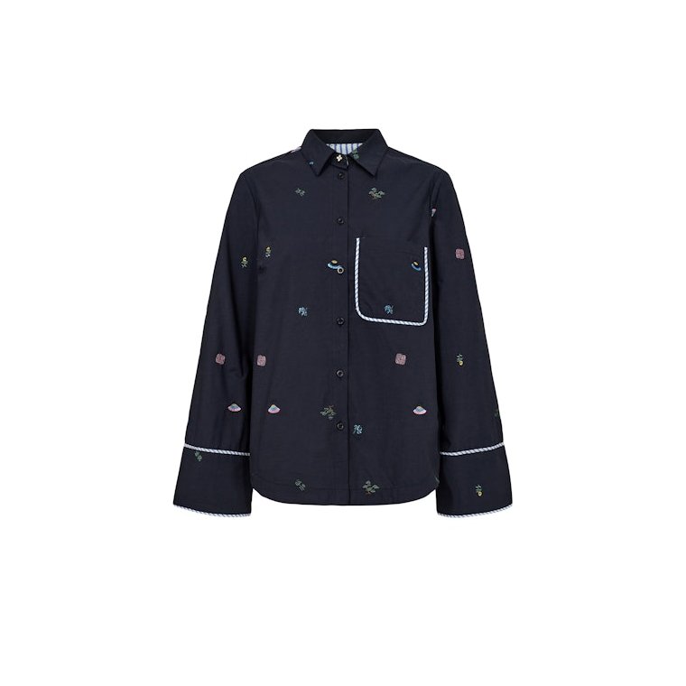 NMPH - NUCHIRO BOXY SHIRT - Dark Sapphire