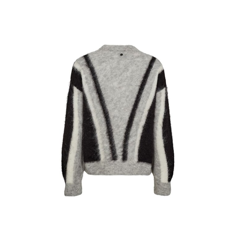 NMPH - NUSURI BRUSHED PATTERN PULLOVER - Light grey mel