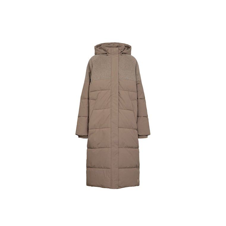NMPH - NUWILLOW LONG COAT - Taupe Gray