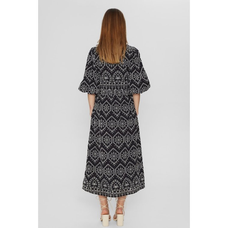 NMPH - NUEVELYN CONTRAST DRESS - Caviar