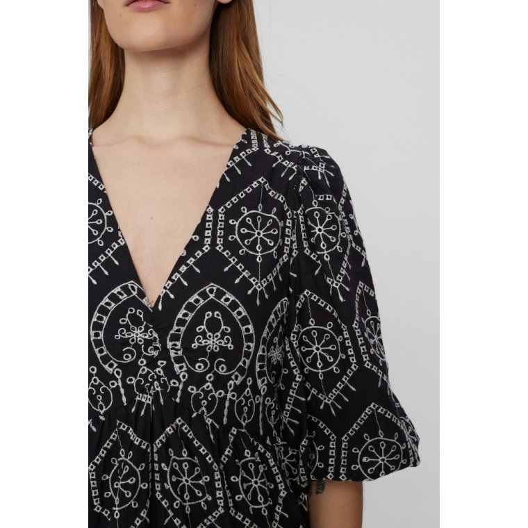 NMPH - NUEVELYN CONTRAST DRESS - Caviar