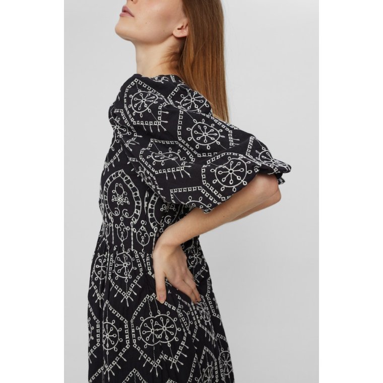 NMPH - NUEVELYN CONTRAST DRESS - Caviar