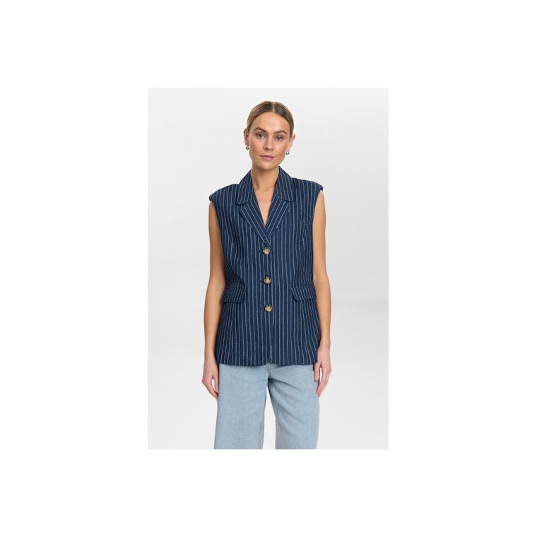 NMPH - NUVIBEKE VEST - Medium Blue Denim