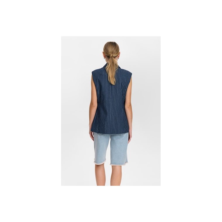 NMPH - NUVIBEKE VEST - Medium Blue Denim