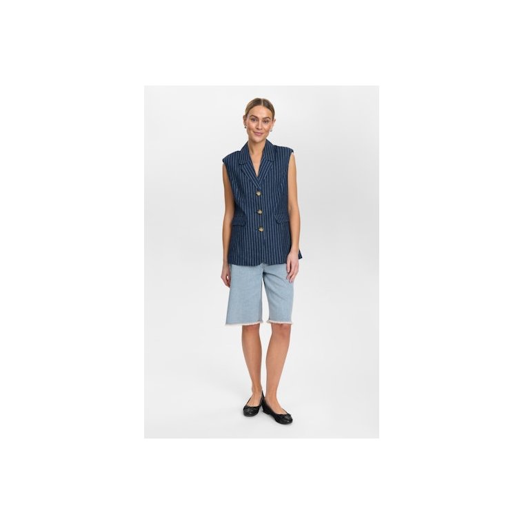 NMPH - NUVIBEKE VEST - Medium Blue Denim