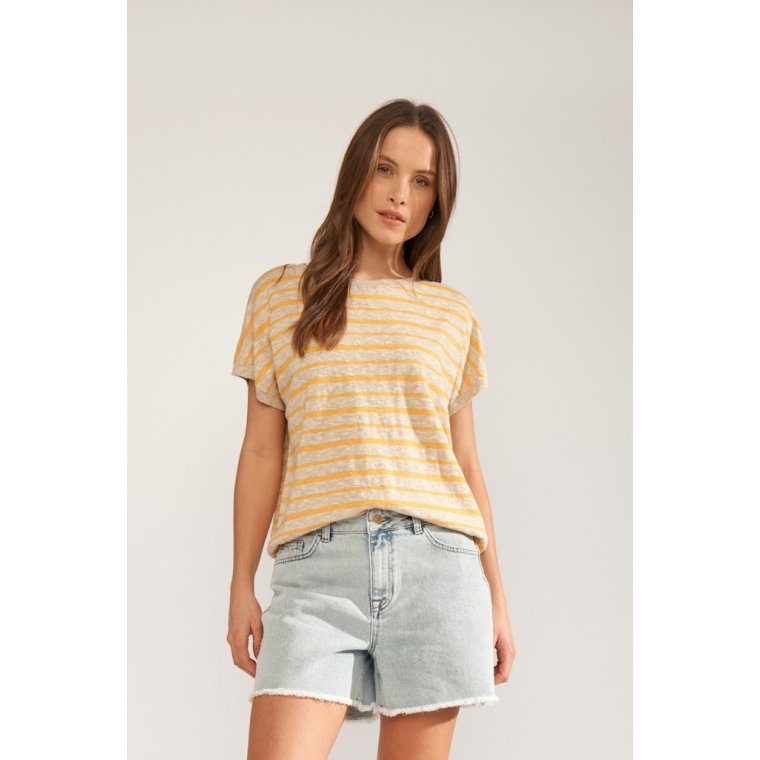 N�MPH - NUKIKI BOATNECK PULLOVER - Marigold