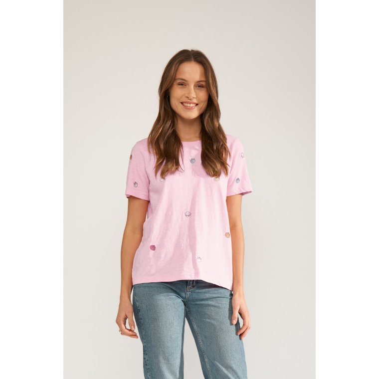 N�MPH - NUSHELLPA T-SHIRT - GOTS - Prism Pink