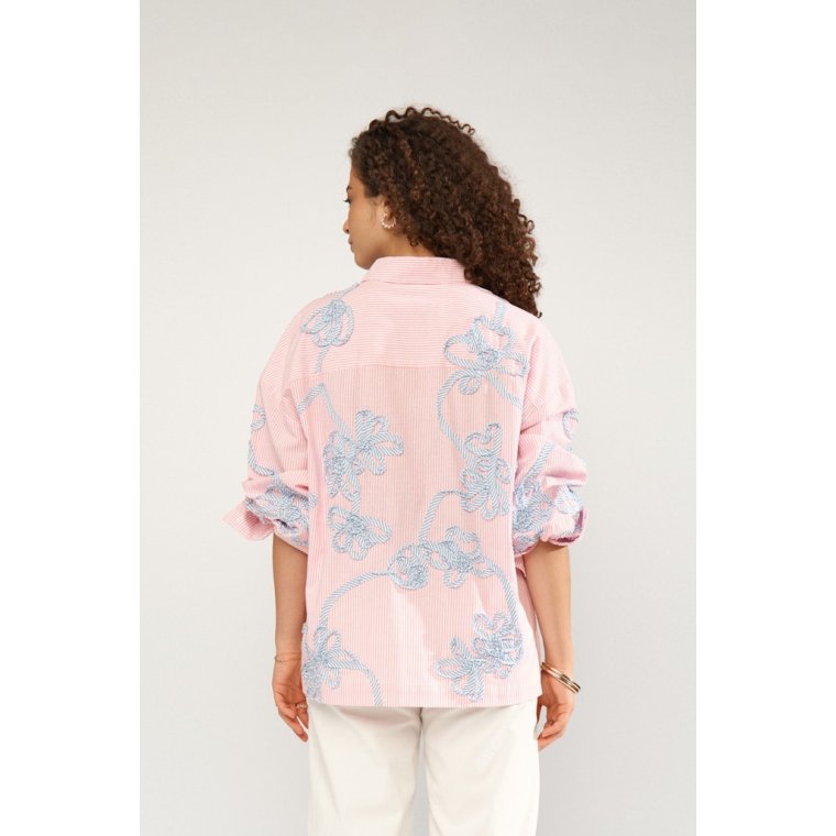 N�MPH - NUEMELIA OVERSIZE SHIRT - Prism Pink