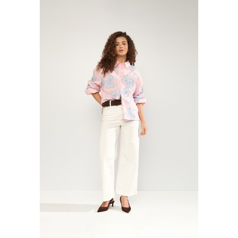 N�MPH - NUEMELIA OVERSIZE SHIRT - Prism Pink