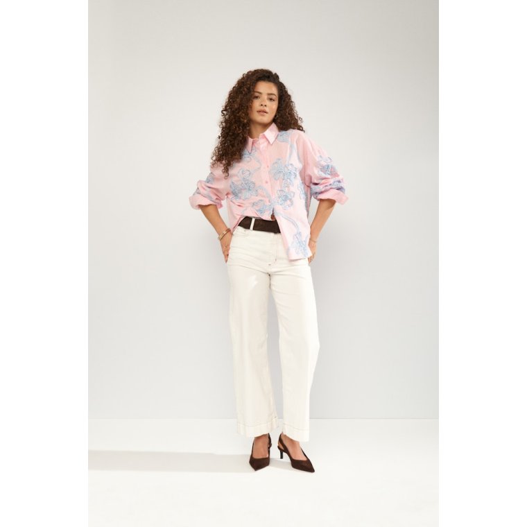 N�MPH - NUEMELIA OVERSIZE SHIRT - Prism Pink