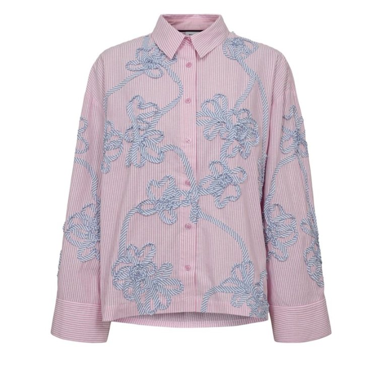 N�MPH - NUEMELIA OVERSIZE SHIRT - Prism Pink