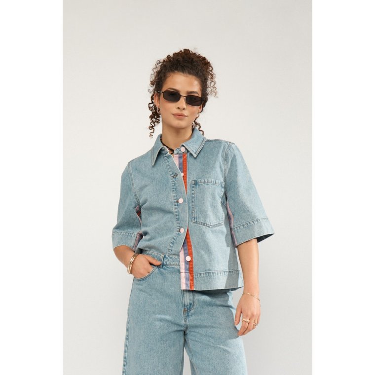 N�MPH - NUMALAGA SHIRT - Light Blue Denim