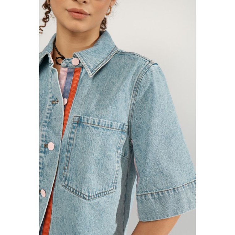 N�MPH - NUMALAGA SHIRT - Light Blue Denim