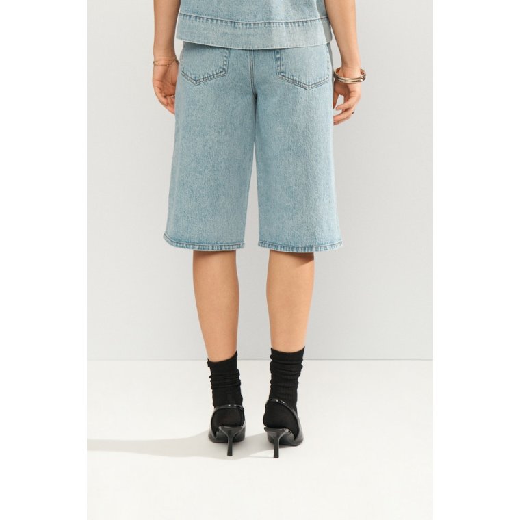 N�MPH - NUMALAGA SHORTS - Light Blue Denim