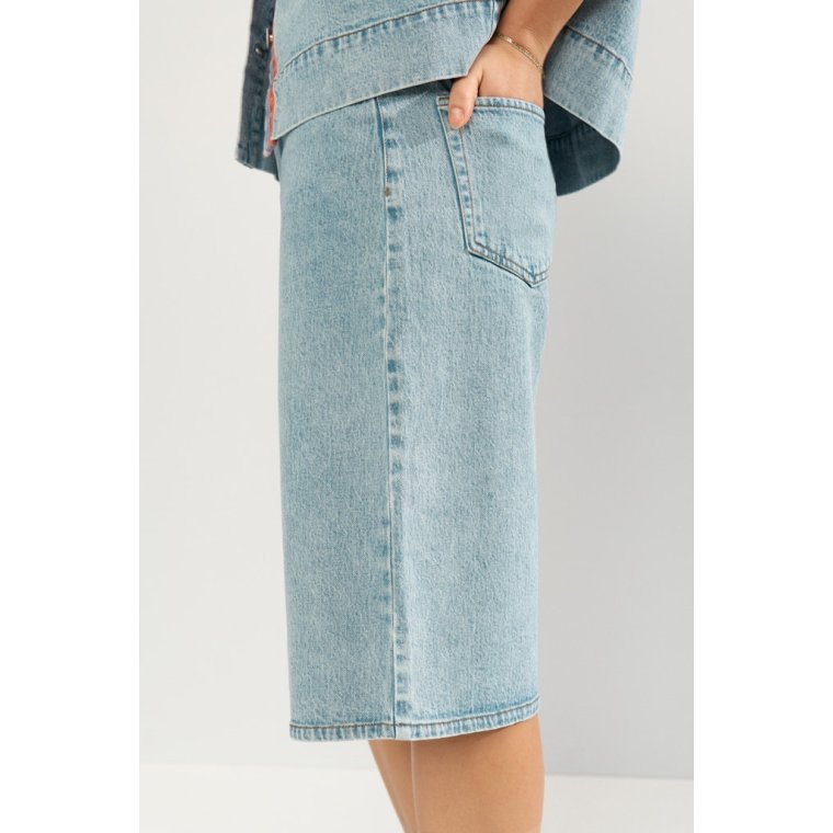 N�MPH - NUMALAGA SHORTS - Light Blue Denim
