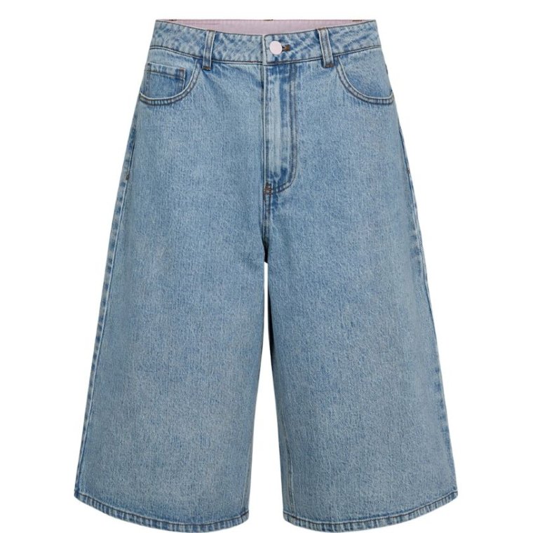 N�MPH - NUMALAGA SHORTS - Light Blue Denim