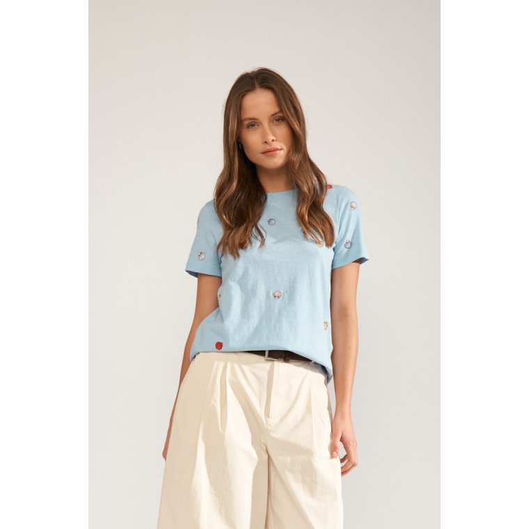 N�MPH - NUSHELLPA T-SHIRT - GOTS - Placid Blue