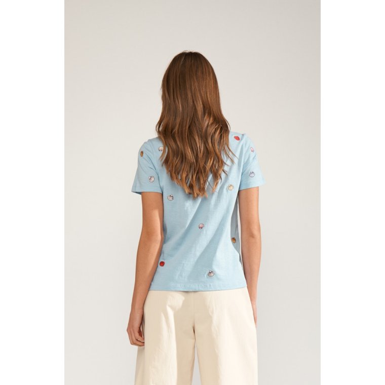 N�MPH - NUSHELLPA T-SHIRT - GOTS - Placid Blue