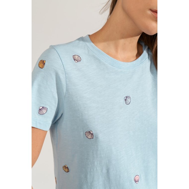 N�MPH - NUSHELLPA T-SHIRT - GOTS - Placid Blue