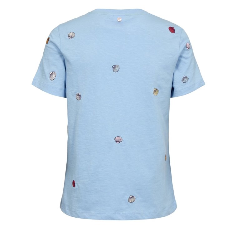 N�MPH - NUSHELLPA T-SHIRT - GOTS - Placid Blue