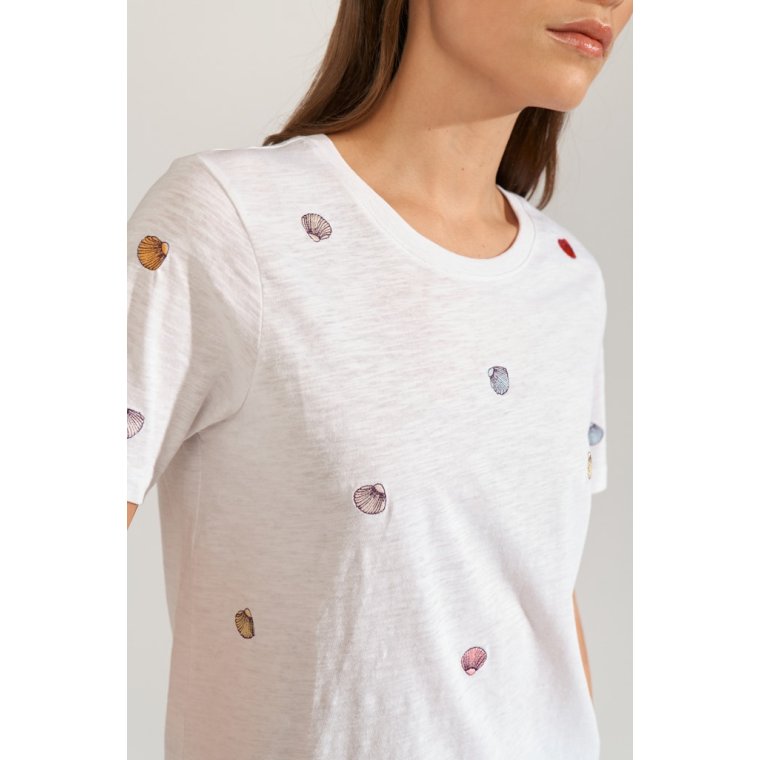 N�MPH - NUSHELLPA T-SHIRT - GOTS - Bright White