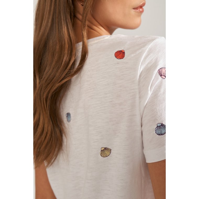 N�MPH - NUSHELLPA T-SHIRT - GOTS - Bright White