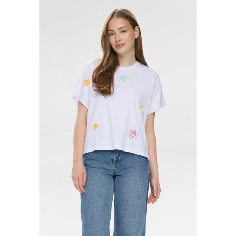N�MPH - NUSEANNE OVERSIZE T-SHIRT - GOTS - Bright White
