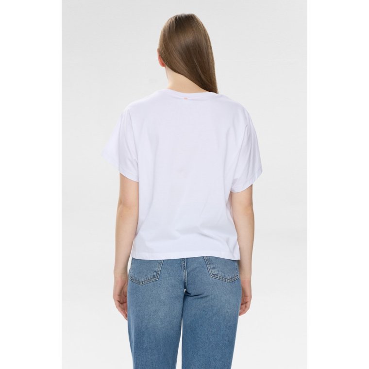 N�MPH - NUSEANNE OVERSIZE T-SHIRT - GOTS - Bright White