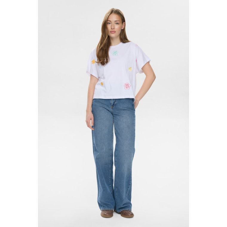N�MPH - NUSEANNE OVERSIZE T-SHIRT - GOTS - Bright White