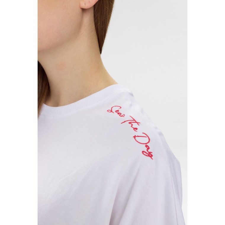 N�MPH - NUSEANNE OVERSIZE T-SHIRT - GOTS - Bright White