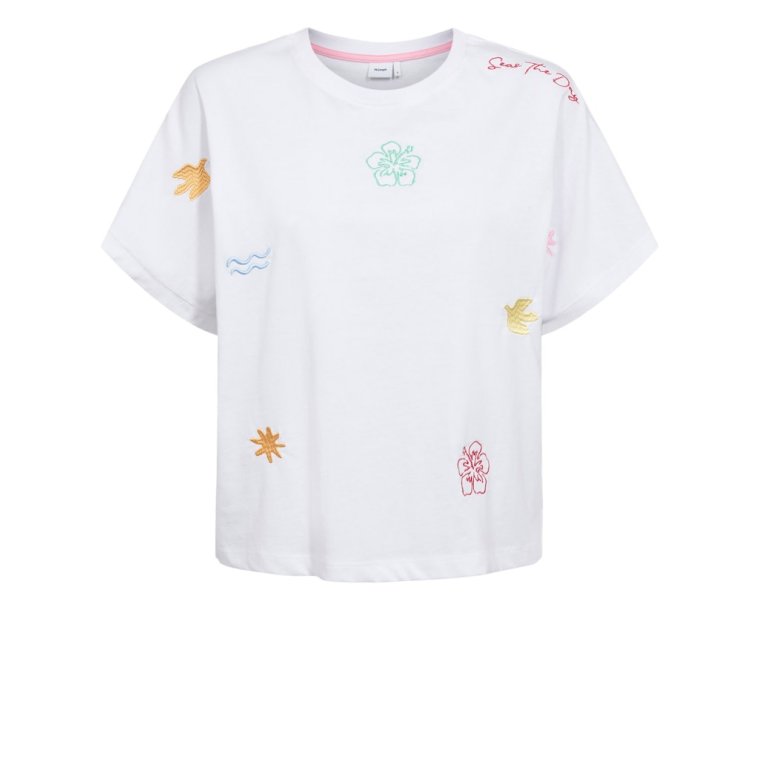 N�MPH - NUSEANNE OVERSIZE T-SHIRT - GOTS - Bright White