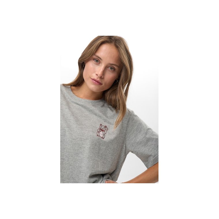 N�mph - NUPREMA OVERSIZE TEE - Medium Grey mel