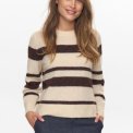 N�MPH - NURIETTE WIDE STRIPE PULLOVER - Black Coffee