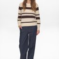 N�MPH - NURIETTE WIDE STRIPE PULLOVER - Black Coffee