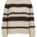 N�MPH - NURIETTE WIDE STRIPE PULLOVER - Black Coffee