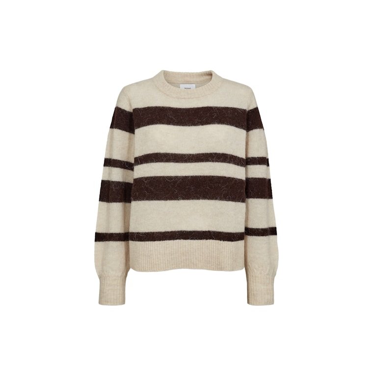 N�MPH - NURIETTE WIDE STRIPE PULLOVER - Black Coffee