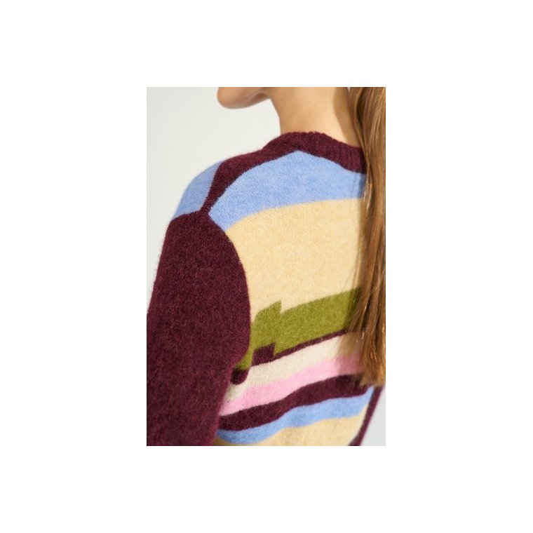 N�MPH - NURIETTE PIXEL STRIPE PULLOVER - Fig