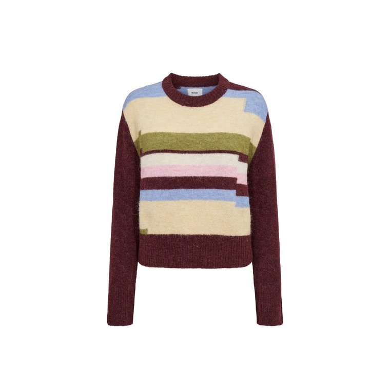 N�MPH - NURIETTE PIXEL STRIPE PULLOVER - Fig