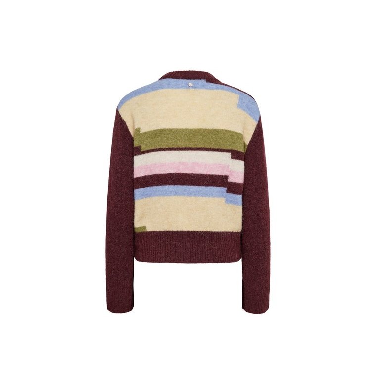 N�MPH - NURIETTE PIXEL STRIPE PULLOVER - Fig