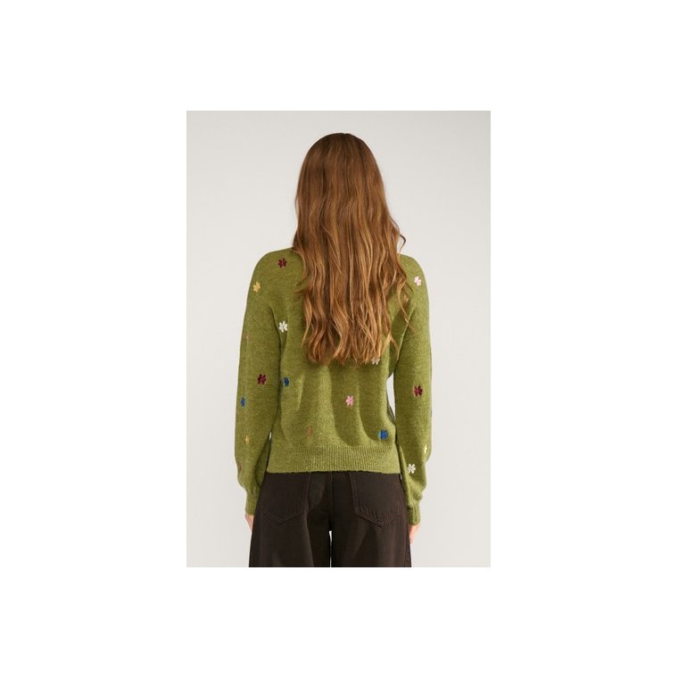 N�MPH - NUFLORIE PULLOVER - Calla Green